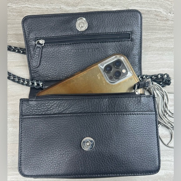 Aimee Kestenberg Foldover Leather Wrapped Chain Cross Body Leather Bag - Picture 11 of 13